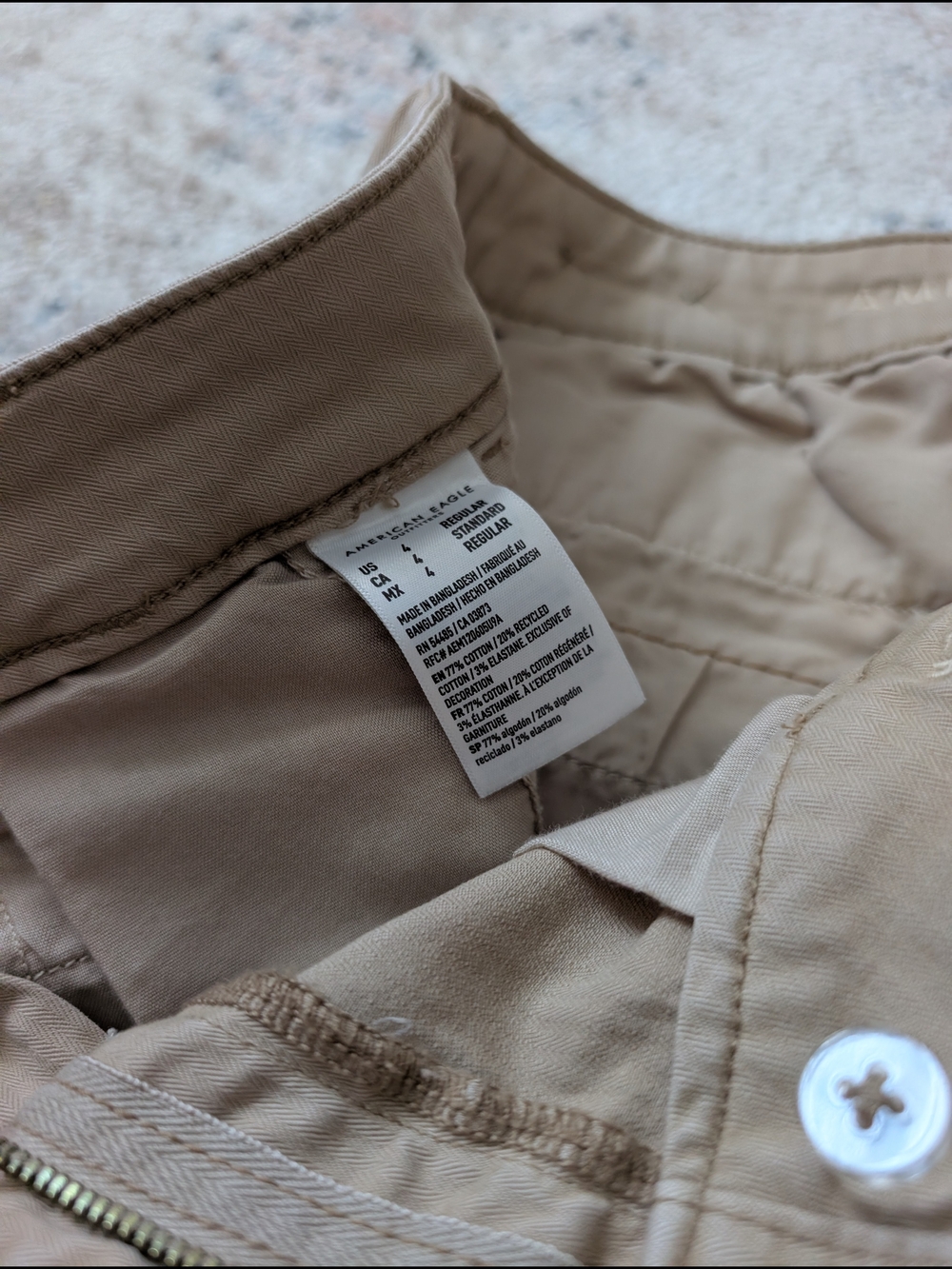 American Eagle Outfitters Wide Leg Khaki Pants - Picture 2 of 5